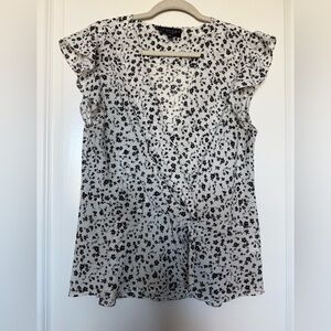 Laundry By Shelli Segal Black Floral Blouse